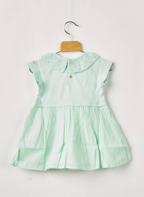 Robe mi-longue doublure manches courtes vert CATIMINI fille