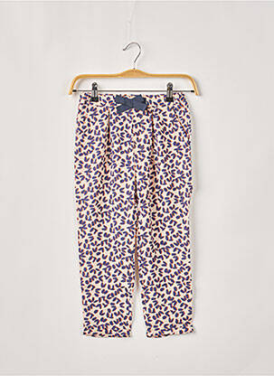 Pantalon droit coupe droite taille élastique bleu CATIMINI fille