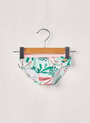 Bas de maillot de bain tissage satiné vert CATIMINI fille