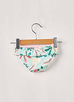 Bas de maillot de bain tissage satiné vert CATIMINI fille