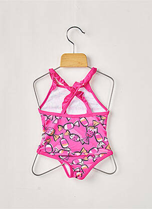 Maillot de bain 1 pièce tissage satiné rose CATIMINI fille