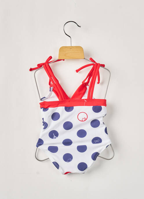 Maillot de bain 1 pièce bleu LILI GAUFRETTE pour fille