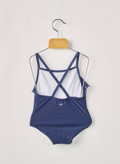Maillot de bain 1 pièce bleu LILI GAUFRETTE pour fille