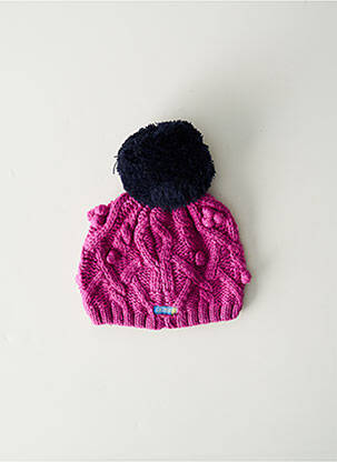 Bonnet finition bords-côtes rose CATIMINI fille