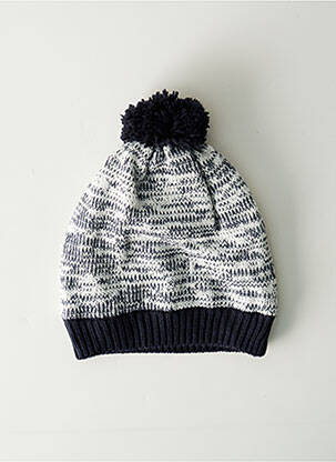 Bonnet finition bords-côtes bleu BECKARO garcon