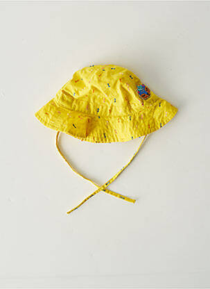 Chapeau fermeture liens à nouer jaune CATIMINI fille
