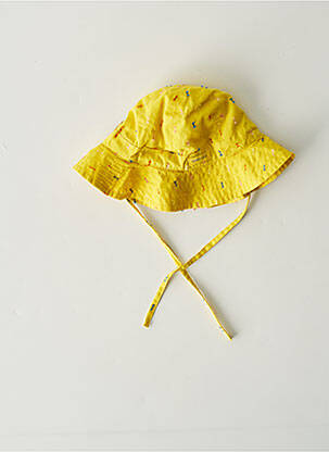 Chapeau fermeture liens à nouer jaune CATIMINI fille