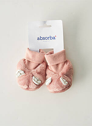 Chaussons/pantoufles bout rond bout rond rose ABSORBA fille
