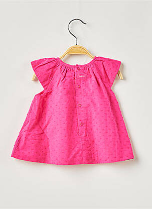 Blouse fermeture pressionnée manches courtes rose CATIMINI fille