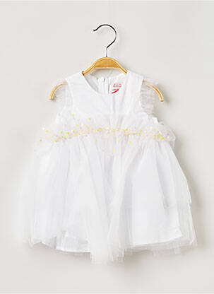 Robe mi-longue sans manche sans manche blanc LILI GAUFRETTE fille