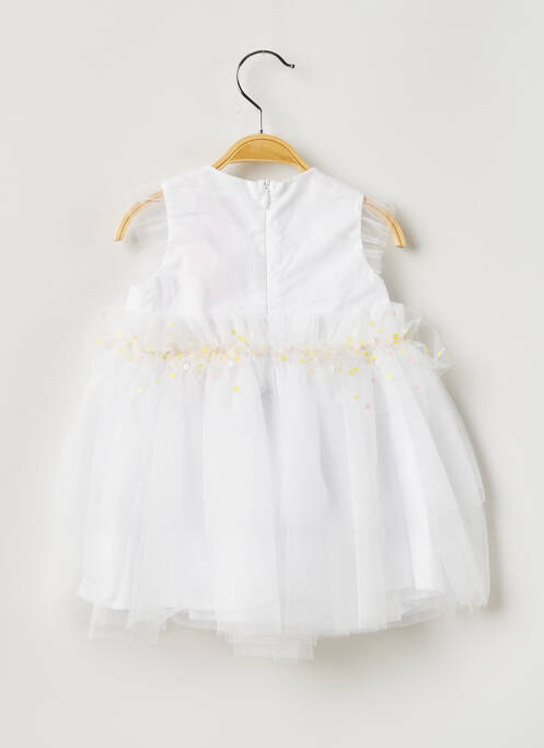 Robe mi-longue blanc LILI GAUFRETTE pour fille