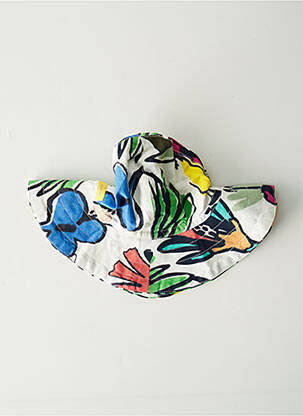 Chapeau imprimé fleurs blanc CATIMINI fille