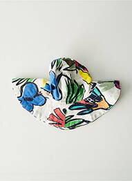 Chapeau imprimé fleurs blanc CATIMINI fille