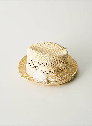 Chapeau forme chapeau paille beige 3 POMMES fille