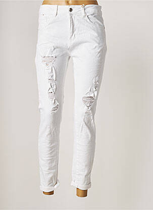 Jeans coupe slim blanc MELLY & CO pour femme
