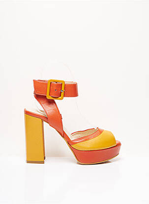 Sandales/Nu pieds orange LODI pour femme