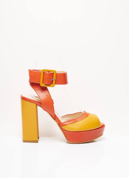 Sandales/Nu pieds orange LODI pour femme