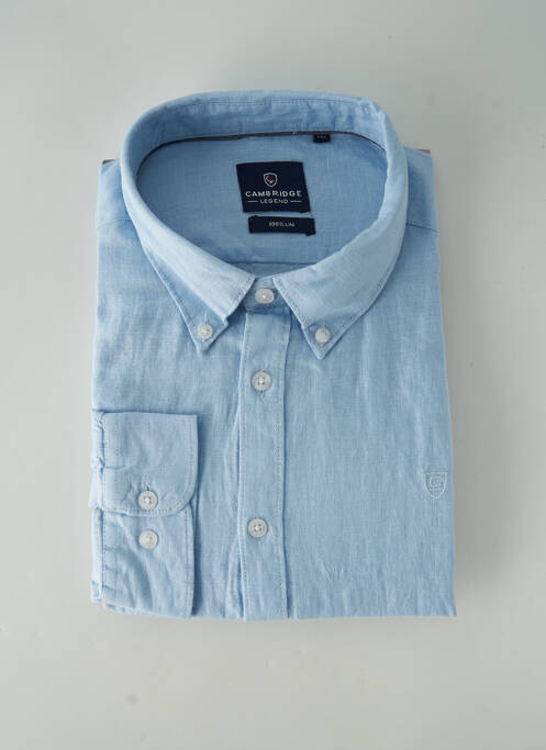 Chemise manches courtes bleu CAMBRIDGE pour homme