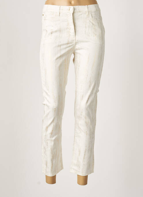 Pantalon 7/8 stretch taille normale beige JULIE GUERLANDE femme