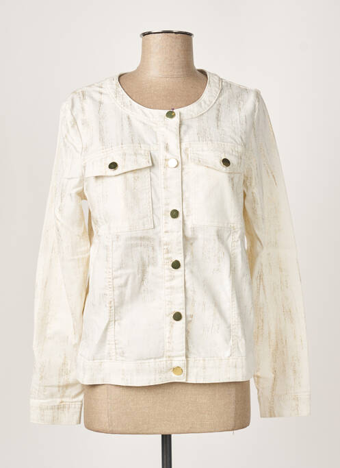 Veste casual col rond beige JULIE GUERLANDE femme