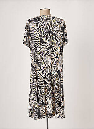 Robe mi-longue coupe fluide manches courtes noir DIANE LAURY femme
