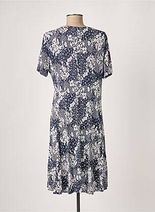 Robe courte coupe fluide manches courtes bleu DIANE LAURY femme