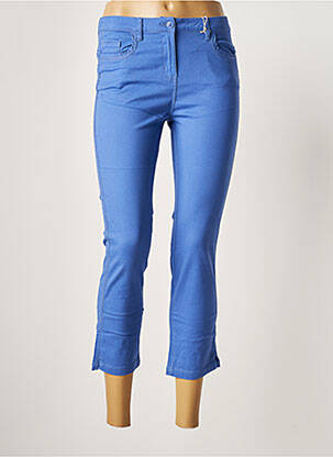 Pantacourt stretch taille normale bleu C'EST BEAU LA VIE femme