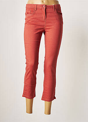 Pantacourt stretch taille normale orange C'EST BEAU LA VIE femme