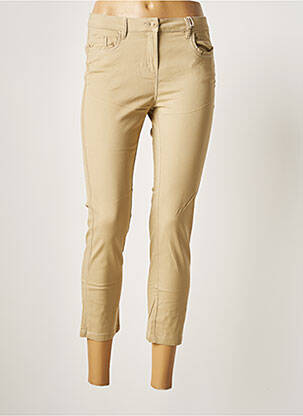 Pantacourt stretch taille normale beige C'EST BEAU LA VIE femme
