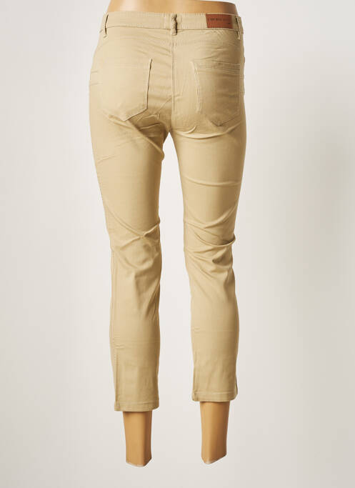 Pantacourt stretch taille normale beige C'EST BEAU LA VIE femme