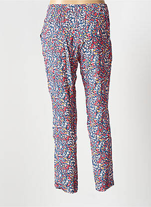 Pantalon 7/8 tissage popeline taille normale rouge C'EST BEAU LA VIE femme