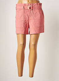 Short coupe droite taille basse rose C'EST BEAU LA VIE femme