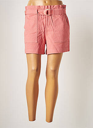 Short coupe droite taille basse rose C'EST BEAU LA VIE femme