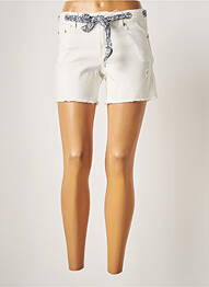 Short fermeture zippée sous rabat boutonné taille normale blanc C'EST BEAU LA VIE femme