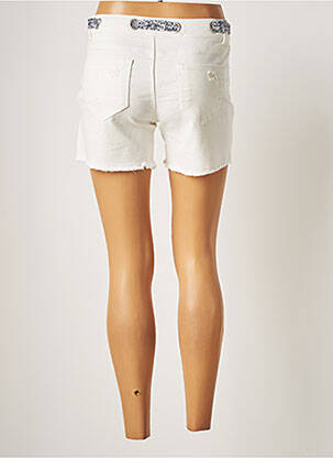 Short fermeture zippée sous rabat boutonné taille normale blanc C'EST BEAU LA VIE femme