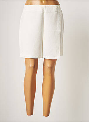Jupe short poches blanc C'EST BEAU LA VIE femme