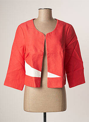 Veste chic tissage crêpe rouge DIANE LAURY femme