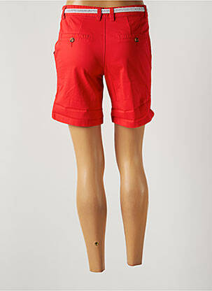 Short fermeture zippée sous rabat boutonné taille normale rouge C'EST BEAU LA VIE femme