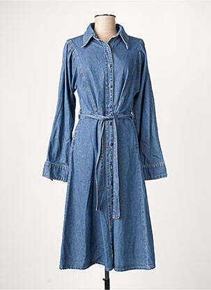 Robe mi-longue bleu DROLE DE COPINE pour femme