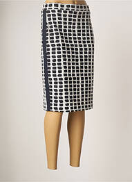 Jupe mi-longue coupe droite blanc FRANK WALDER femme