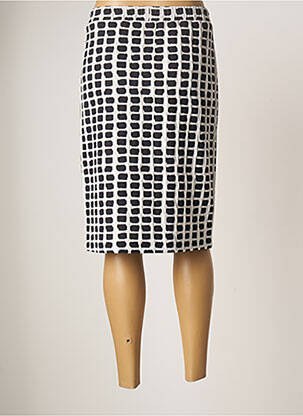 Jupe mi-longue stretch blanc FRANK WALDER femme