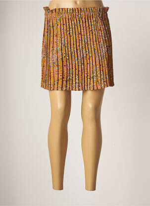 Jupe courte coupe évasée marron JUBYLEE femme