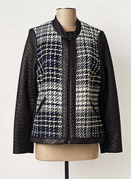 Veste casual col rond bleu GUY DUBOUIS femme
