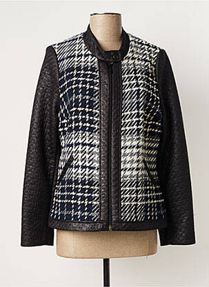 Veste casual col rond bleu GUY DUBOUIS femme