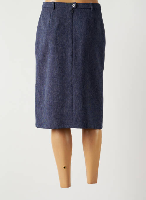 Jupe mi-longue bleu GUY DUBOUIS pour femme