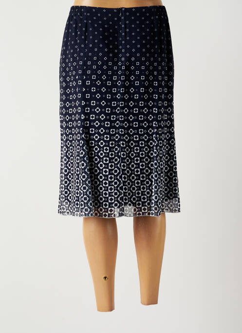 Jupe mi-longue bleu GUY DUBOUIS pour femme