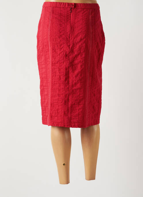 Jupe mi-longue rouge GUY DUBOUIS pour femme