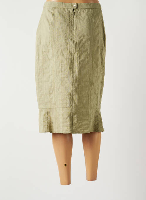 Jupe mi-longue vert GUY DUBOUIS pour femme