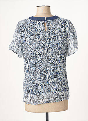 Top imprimé fantaisie manches courtes bleu GUY DUBOUIS femme