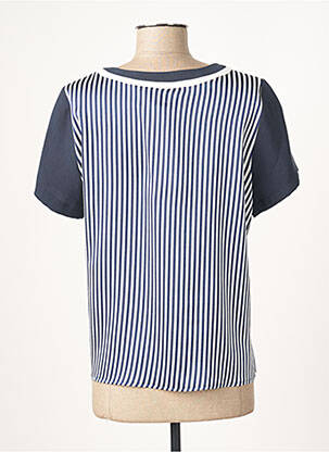 Top coupe fluide manches courtes bleu GUY DUBOUIS femme